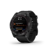 Kép 1/4 - Garmin fenix 7x saphire fekete ti fekete szilikon szíjjal