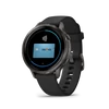 Kép 3/6 - Garmin venu 4 - 41 mm, dark grey, black silicone band