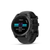 Kép 2/6 - Garmin fenix e, slate grey steel w / black silicone band, 47 mm