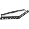 Kép 2/3 - EXCEL Patch Panel 24-os V alakú moduláris, 1U, fekete Excel