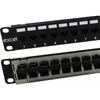 Kép 1/4 - EXCEL Patch Panel Cat.5e UTP 24 portos 1U, fekete (RJ45-RJ45)