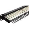 Kép 2/2 - EXCEL Patch Panel Cat.5e UTP 24 portos, 1U, fekete tehermentesítővel