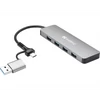 Kép 1/3 - SANDBERG Hub és elosztó, USB-C / A to 4xUSB 3.0 Hub Sandberg