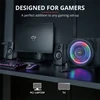 Kép 10/14 - TRUST RGB-megvilágítású 2.1 hangszórókészlet 22944 (GXT 629 Tytan RGB Illuminated 2.1 Speaker Set) Trust