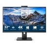 Kép 1/6 - PHILIPS IPS monitor 31.5" 329P1H, 3840x2160, 16:9, 350cd / m2, 4ms, 60Hz, USB-C / 4xUSB / DP / 2xHDMI / RJ45, hangszóró, webkamera