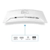 Kép 2/7 - Philips EVNIA 180Hz ívelt monitor 34", 34M2C5501A / 00, 3440x1440, 21:9, 1ms, 300 cd / m2, HDMIx2 / DisplayPort / USBx4 Philips