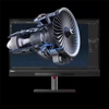 Kép 1/7 - LENOVO Monitor ThinkVision P27 3D; 27" UHD 3840x2160 IPS, 16:9, 1200:1, 310cd / m2, 4ms, VESA, HDMI, DP, USB Type-C Lenovo
