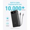 Kép 6/6 - ANKER Powerbank 20000mAh, 65W, 1xUSB-C, 1xUSB-A, Beépített USB-C töltő kábel, fekete - A1383H11 Anker