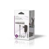 Kép 3/3 - NEDIS ACPA003 univerzális hálózati adapter, állítható 9V-24V, 1,8m, 24W, 6 cserélhető adapter fej, fekete NEDIS