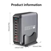 Kép 3/3 - BLACKBIRD Hálózati Töltő GAN 320W 1xUSB-C PD100W + 1xUSB-C PD65W + 4xUSB-C PD30W + 2xUSB QC18W, Fekete BlackBird