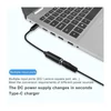 Kép 2/4 - BLACKBIRD Töltőkábel PD65W USB-C male to DC7.9mmx09mm female BlackBird