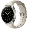 Kép 2/6 - Xiaomi Watch 2 Titan Gray Case With White Leather Strap / BHR9306GL