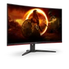 Kép 3/6 - AOC Ívelt Gaming 240Hz VA monitor 31.5" C32G2ZE / BK, 1920x1080, 16:9, 300cd / m2, 1ms, 2xHDMI / DisplayPort