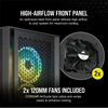 Kép 3/9 - CORSAIR Ház 4000D AIRFLOW, Tápegység nélkül, Edzett Üveg, fekete Corsair