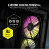 Kép 5/9 - CORSAIR Ház 2000D RGB AIRFLOW Mini-ITX, 3xAF120 RGB SLIM Ventillátorral, SFX Tápegység nélkül, Edzett Üveg, fekete Corsair