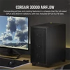 Kép 2/7 - CORSAIR Ház 3000D AIRFLOW, 2xSP120 Ventilátorral, Tápegység nélkül, Edzett Üveg, fekete Corsair