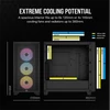 Kép 3/8 - CORSAIR Ház 3000D RGB AIRFLOW, 3xAR120 RGB Ventilátorral, Tápegység nélkül, Edzett Üveg, fekete Corsair