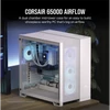 Kép 2/6 - CORSAIR Ház 6500D AIRFLOW Dual Chamber, Tápegység nélkül, Edzett Üveg, fehér Corsair