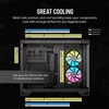 Kép 4/8 - CORSAIR Ház iCUE LINK 2500X RGB, 2x RX120 RGB Ventilátor, Tápegység nélkül, Edzett Üveg, fekete Corsair