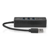 Kép 2/7 - Nedis CCGB61250BK01 kombó kártyaolvasó, 3x USB A anya, 5 port, USB 3.2 Gen 1, USB tápellátású, 5 Gbps, SD és MicroSD NEDIS