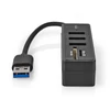 Kép 3/7 - Nedis CCGB61250BK01 kombó kártyaolvasó, 3x USB A anya, 5 port, USB 3.2 Gen 1, USB tápellátású, 5 Gbps, SD és MicroSD NEDIS