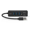Kép 1/7 - Nedis CCGB61250BK01 kombó kártyaolvasó, 3x USB A anya, 5 port, USB 3.2 Gen 1, USB tápellátású, 5 Gbps, SD és MicroSD NEDIS