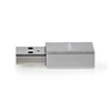Kép 2/11 - Nedis CCTB60925AL USB-A adapter, USB 3.2 Gen 1, USB-A férfi, USB-C™ anya, 5 Gbps,  kerek,  Nikkelezett, Ezüst NEDIS
