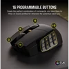 Kép 6/9 - CORSAIR Vezeték Nélküli Egér Gaming, SCIMITAR ELITE WIRELESS MMO, 16 programozható gomb, 26000dpi, fekete Corsair