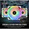 Kép 3/8 - CORSAIR Rendszerhűtő Ventilátor, LL120 RGB + Lighting Node PRO Kontroller + HUB, 12cm, fehér, 3db / csomag Corsair