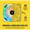 Kép 4/8 - CORSAIR Rendszerhűtő Ventilátor, LL120 RGB + Lighting Node PRO Kontroller + HUB, 12cm, fehér, 3db / csomag Corsair