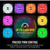 Kép 5/6 - CORSAIR Rendszerhűtő Ventilátor, iCUE QL120 RGB + Lighting Node CORE Kontroller, 12cm, fekete, 3db / csomag Corsair
