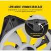 Kép 6/6 - CORSAIR Rendszerhűtő Ventilátor, iCUE QL120 RGB + Lighting Node CORE Kontroller, 12cm, fekete, 3db / csomag Corsair