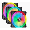 Kép 1/6 - CORSAIR Rendszerhűtő Ventilátor, iCUE QL120 RGB + Lighting Node CORE Kontroller, 12cm, fekete, 3db / csomag Corsair
