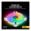 Kép 2/6 - CORSAIR Rendszerhűtő Ventilátor, iCUE QL120 RGB, 12cm, fehér Corsair