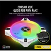 Kép 2/6 - CORSAIR Rendszerhűtő Ventilátor, iCUE QL120 RGB + Lighting Node CORE Kontroller, 12cm, fehér, 3db / csomag Corsair