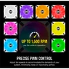 Kép 5/6 - CORSAIR Rendszerhűtő Ventilátor, iCUE QL120 RGB + Lighting Node CORE Kontroller, 12cm, fehér, 3db / csomag Corsair