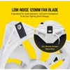 Kép 6/6 - CORSAIR Rendszerhűtő Ventilátor, iCUE QL120 RGB + Lighting Node CORE Kontroller, 12cm, fehér, 3db / csomag Corsair