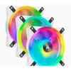 Kép 1/6 - CORSAIR Rendszerhűtő Ventilátor, iCUE QL120 RGB + Lighting Node CORE Kontroller, 12cm, fehér, 3db / csomag Corsair