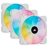 Kép 2/3 - CORSAIR SP120 RGB ELITE, 120mm RGB 3 db Ventilátor + Lighting Node CORE Fehér