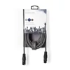 Kép 3/3 - Nedis COTH15012GY50 DMX adapter kábel, XLR 3 tűs dugó, XLR 3 tűs anya,  Nikkelezett, 5 m,  kerek, PVC, Sötétszürke NEDIS