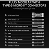 Kép 7/8 - CORSAIR Tápegység Moduláris, iCUE LINK HXi SHIFT Series HX1200i SHIFT, 1200W, Cybenetics Platinum Corsair