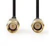 Kép 2/3 - Nedis CSGL02000BK20 SMA kábel, Aranyozott, 50 Ohm, Egyetlen árnyékolt,  2,00 m, kerek, PVC, Fekete NEDIS