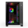 Kép 3/3 - NJOY Ház Midi ATX AURA Tápegység nélkül, USB2.0 + 3.0, Fekete RGB nJoy