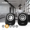 Kép 5/7 - Nedis CSPR10020BK PC hangszóró 2.0, 12 W, 3,5mm sztereo jack, USB-ről táplált, hangerőszabályzó NEDIS