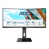 Kép 1/6 - AOC Ívelt VA monitor 34" CU34P2A, 3440x1440, 21:9, 300cd / m2, 1ms, 100Hz, 2xHDMI / DP / 4xUSB, hangszóró