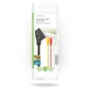 Kép 3/3 - Nedis CVGP31130BK10 SCART kábel, 3x RCA férfi, Nikkelezett, Kapcsolható, 480p, 1,00 m, kerek, PVC, Fekete NEDIS