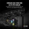 Kép 2/6 - CORSAIR CPU hűtő iCUE H100i RGB ELITE (vízhűtés), 2 Ventilátoros, LGA1700 támogatással, fekete Corsair