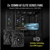 Kép 4/6 - CORSAIR CPU hűtő iCUE H100i RGB ELITE (vízhűtés), 2 Ventilátoros, LGA1700 támogatással, fekete Corsair