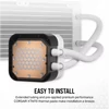 Kép 6/8 - CORSAIR CPU hűtő iCUE H150i ELITE LCD XT (vízhűtés), 3 Ventilátoros, LGA 1700 támogatással, fehér Corsair