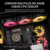 Kép 2/8 - CORSAIR CPU hűtő NAUTILUS 240 RS ARGB Liquid CPU Cooler (vízhűtés), 2 Ventilátoros, LGA1851 támogatással, fekete Corsair